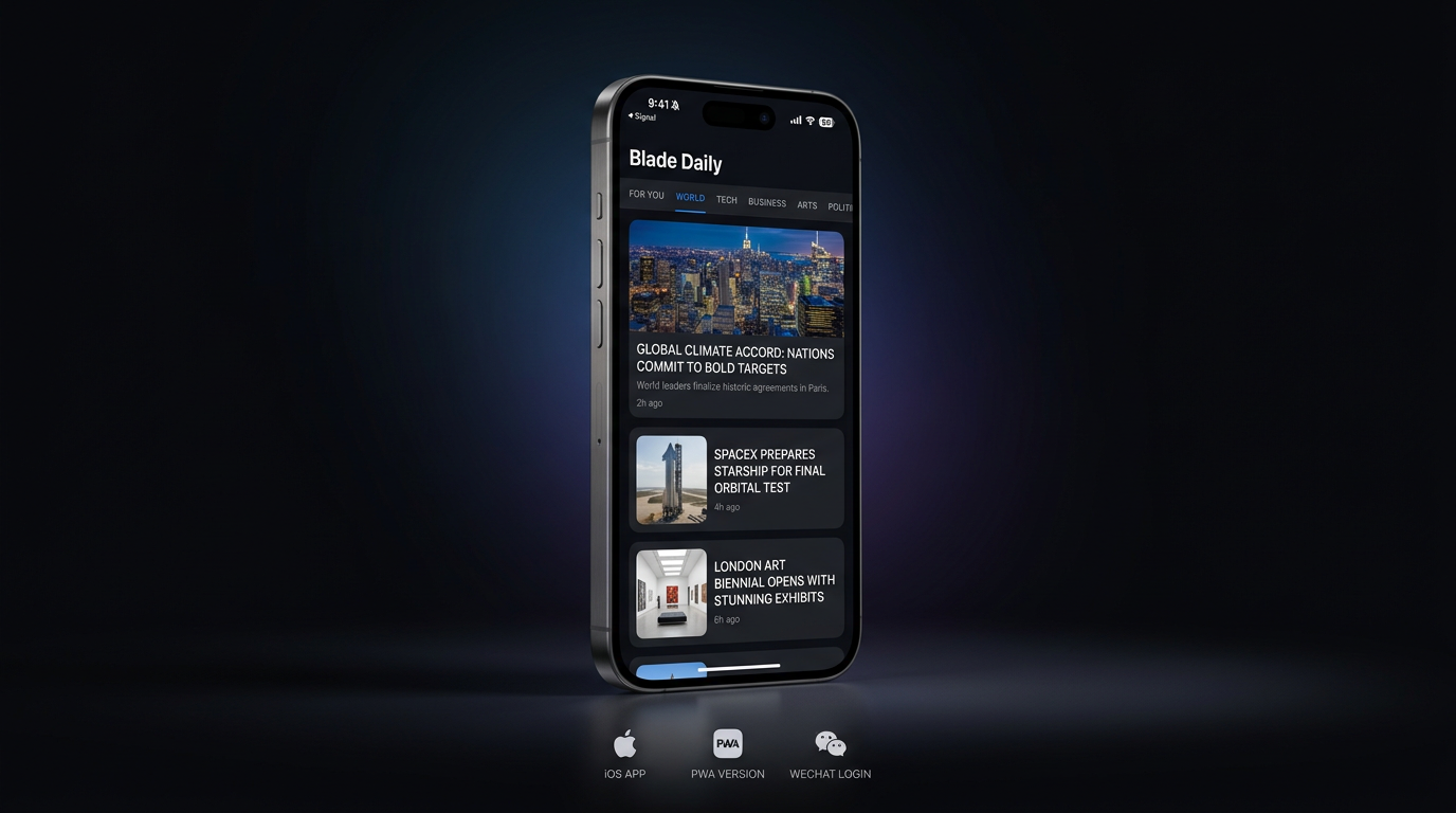 BladeAI iOS 原生应用 — iPhone 界面展示